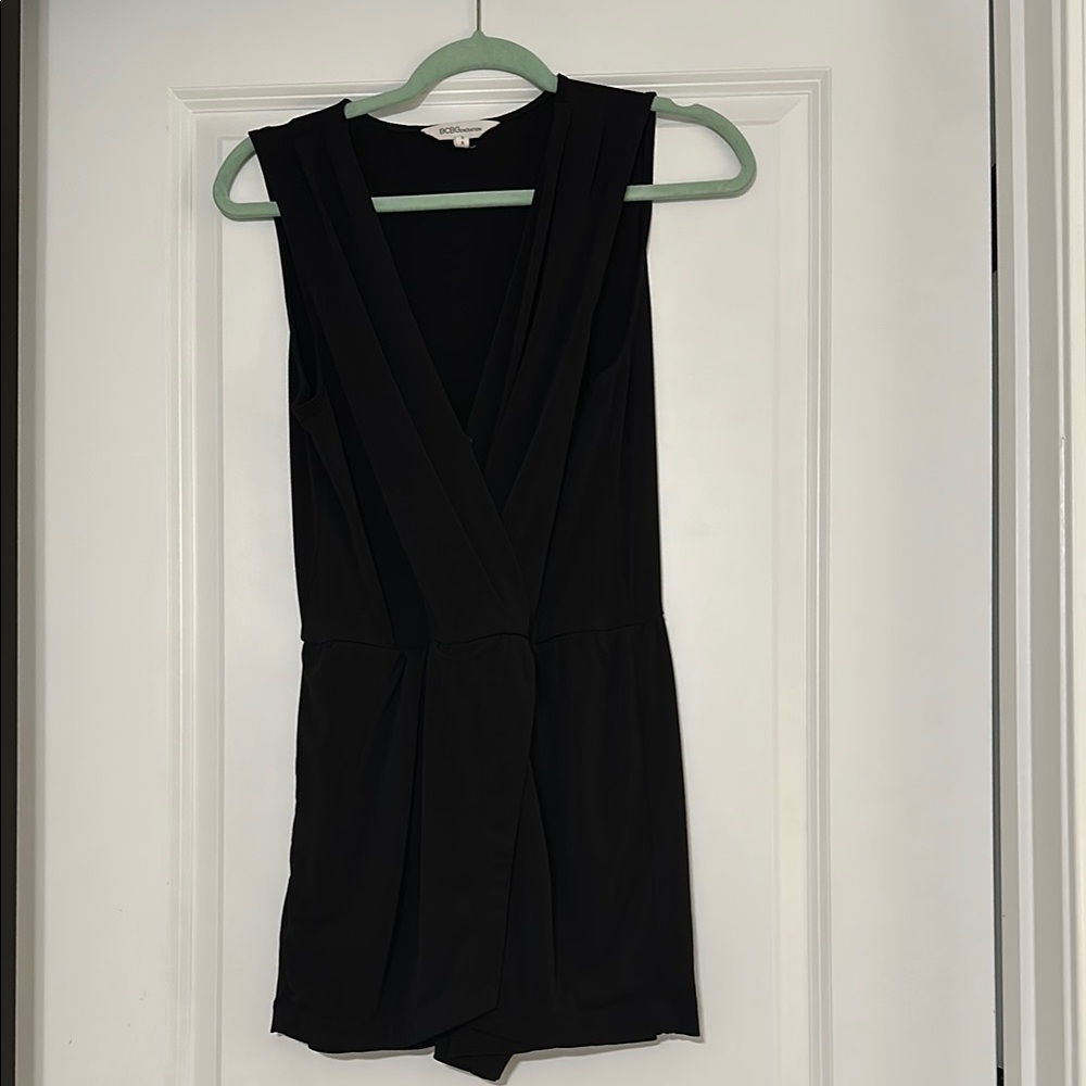 Chic Black Sleeveless Romper